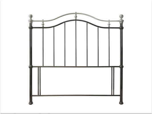 Chloe Black & Shiny Nickel Headboard Small Double