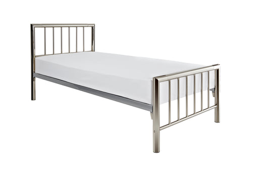 Concorde Chrome Metal Bed Frame - Single