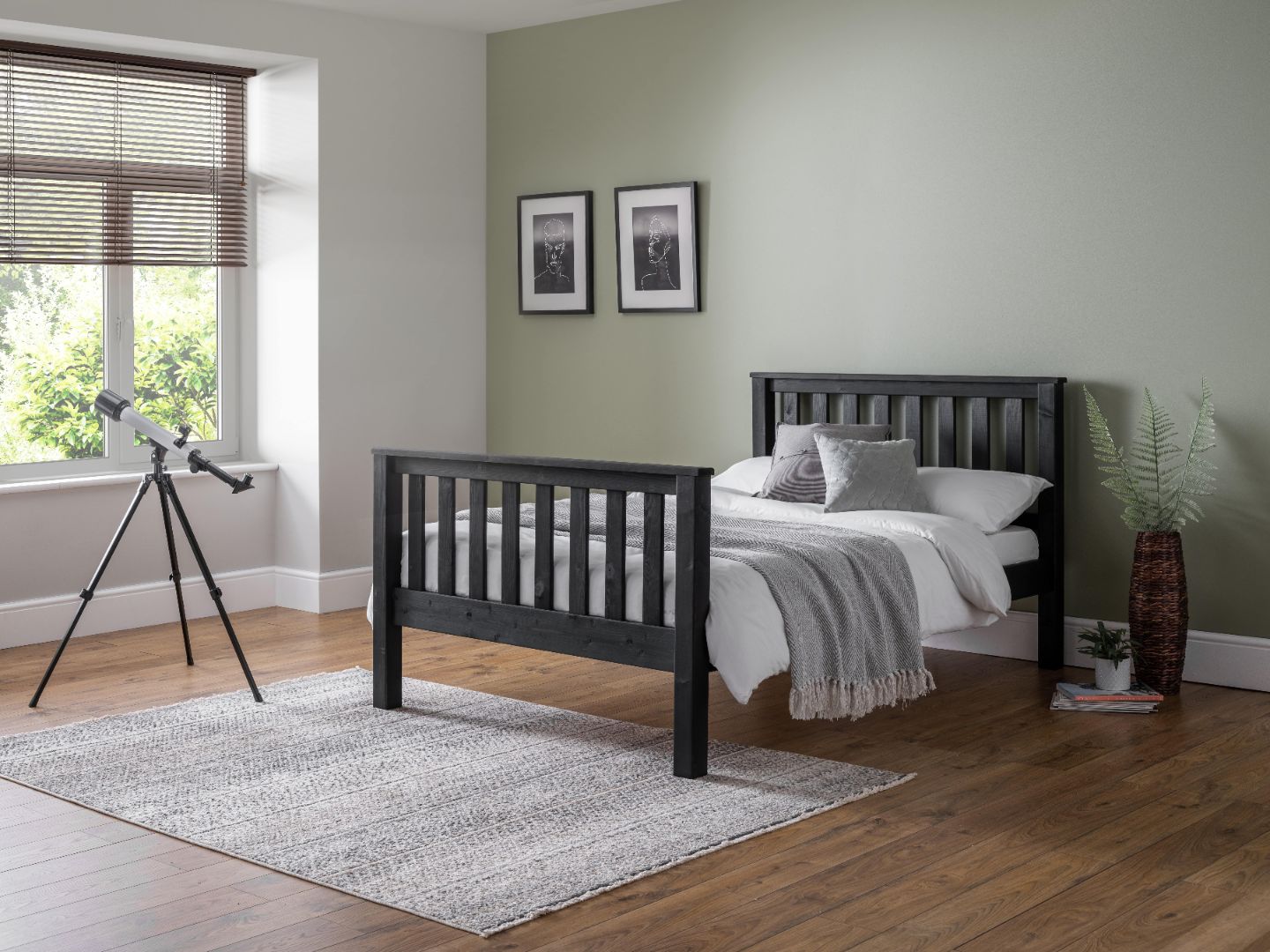 Urban Slumber Eastcote High Foot End Wooden Bed Frame - Double