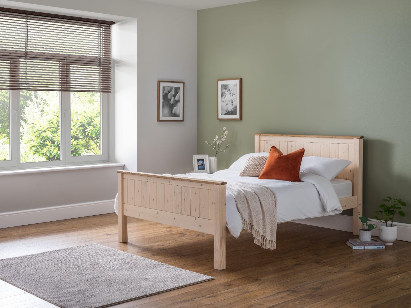 Urban Slumber Oakleigh High Foot End Wooden Bed Frame - Double