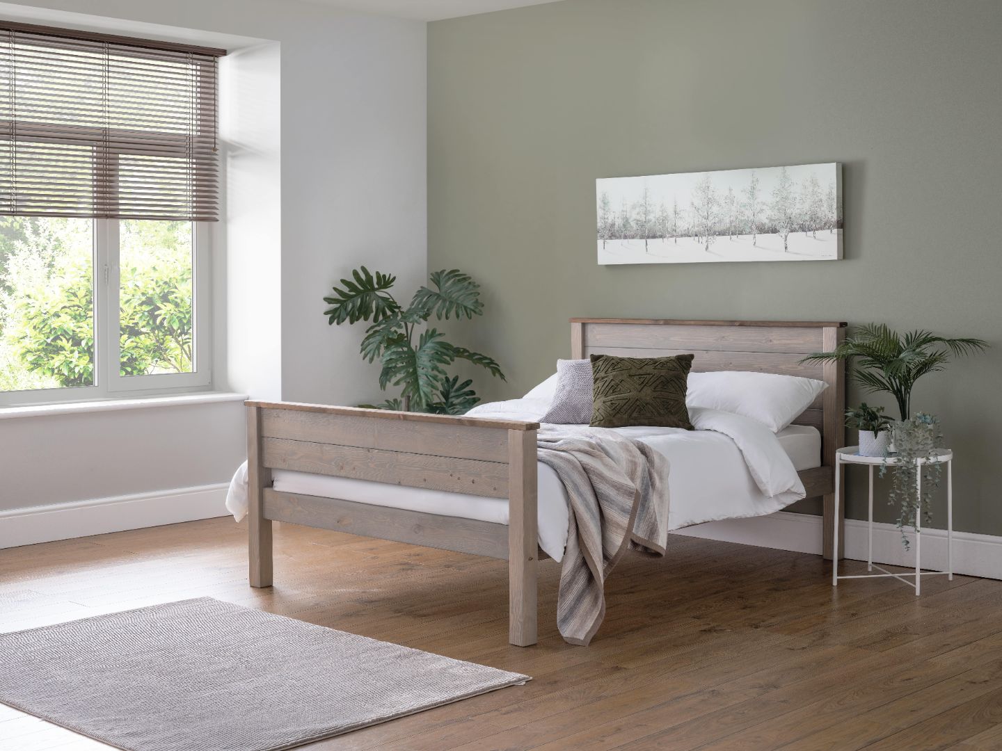 Urban Slumber Primrose High Foot End Wooden Bed Frame - Double