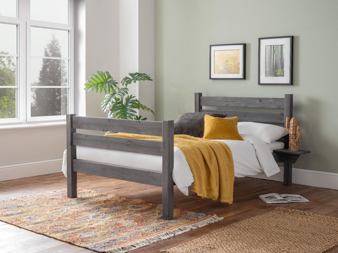 Urban Slumber Woodford Plus High Foot End Wooden Bed Frame 