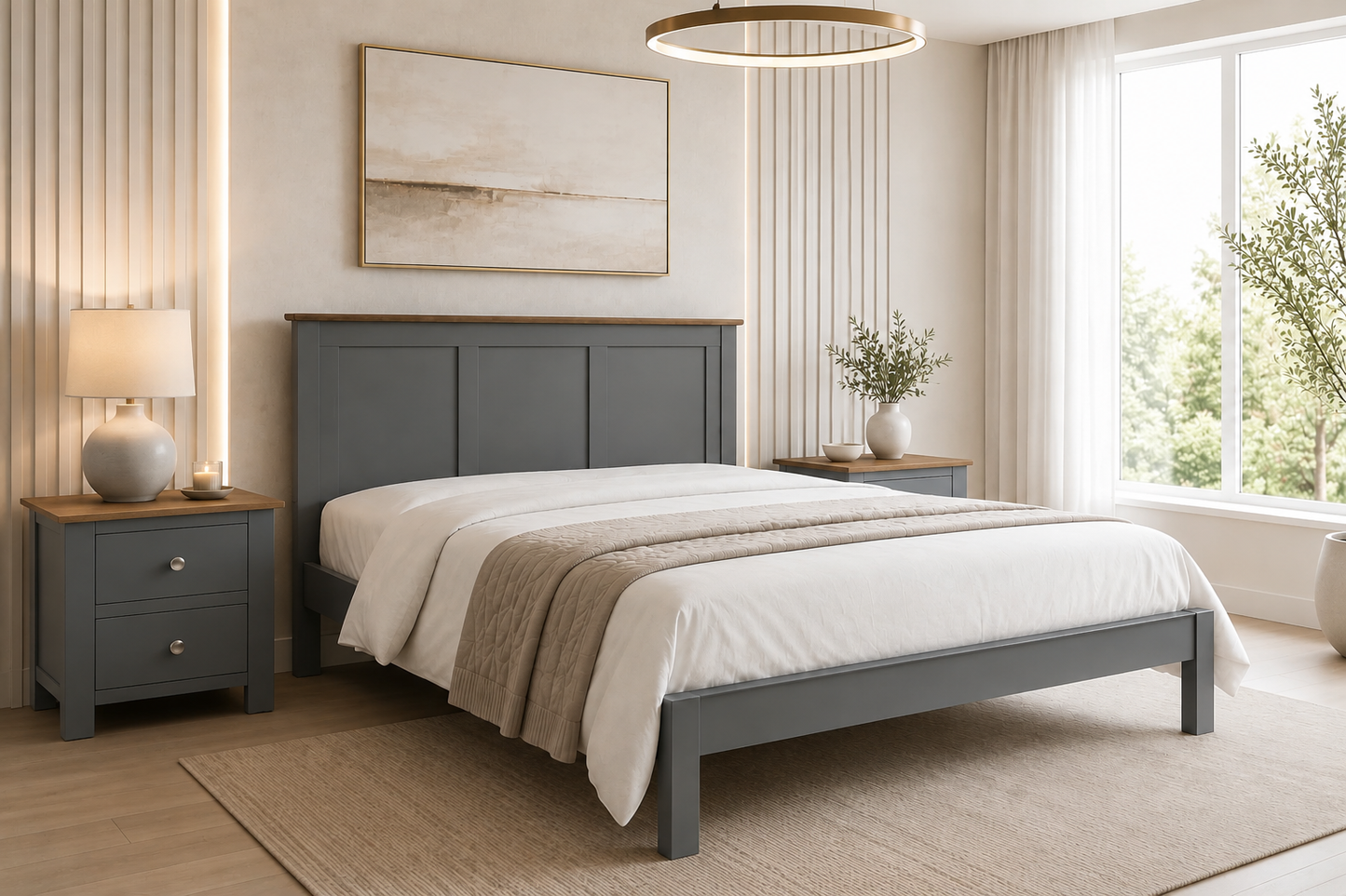 Conway Bedside Table With Conway Bed Frame