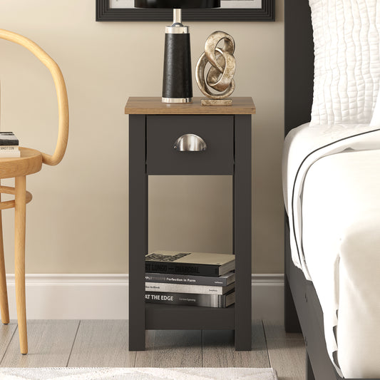 GFW Dawlish 1 Drawer Bedside - Fossil Grey