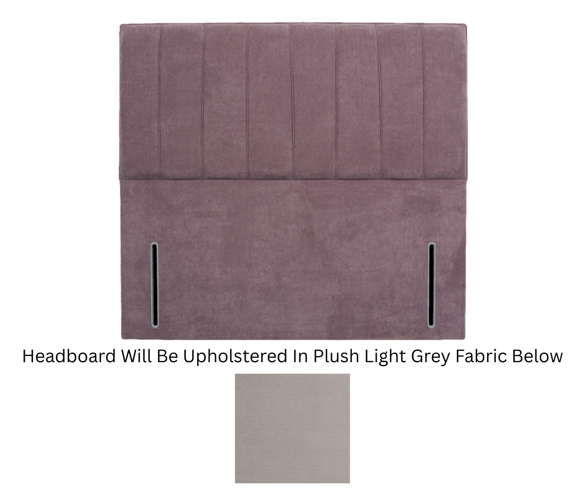 Sleepeezee Daisy Plush Light Grey Floor Standing Headboard - Kingsize