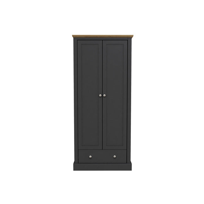 Luminosa Living Dallas 2 Door Wardrobe - Charcoal