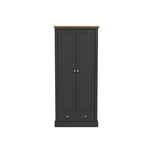 Luminosa Living Dallas 2 Door Wardrobe - Charcoal