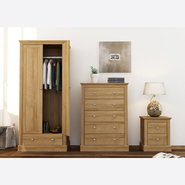 Luminosa Living Dallas 2 Door Wardrobe - Oak 3