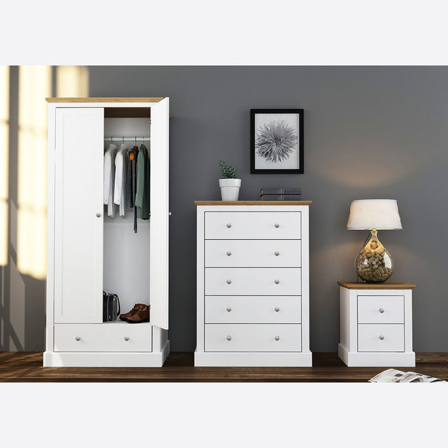 Luminosa Living Dallas 2 Door Wardrobe - White 3