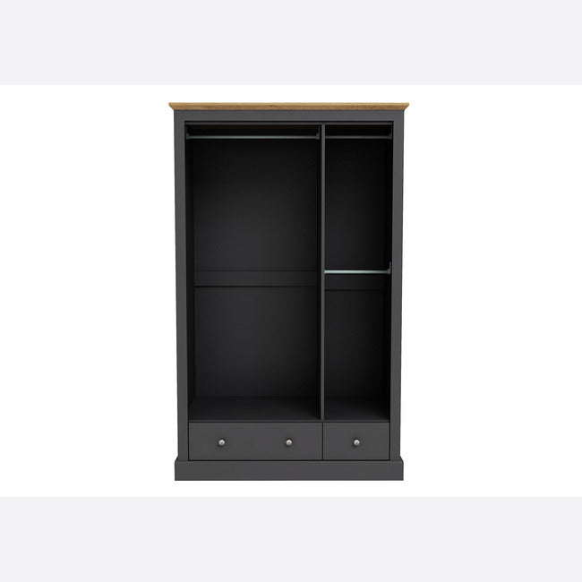 Luminosa Living Dallas 3 Door Wardrobe - Charcoal 2