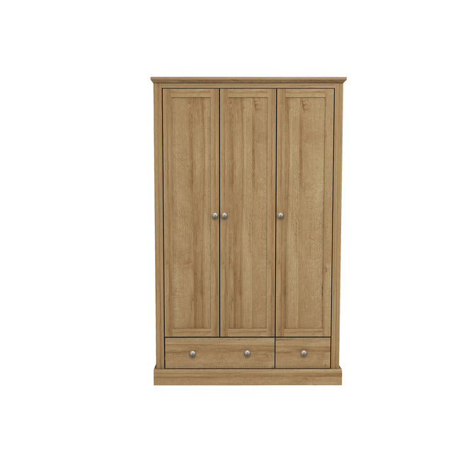 Luminosa Living Dallas 3 Door Wardrobe - Oak