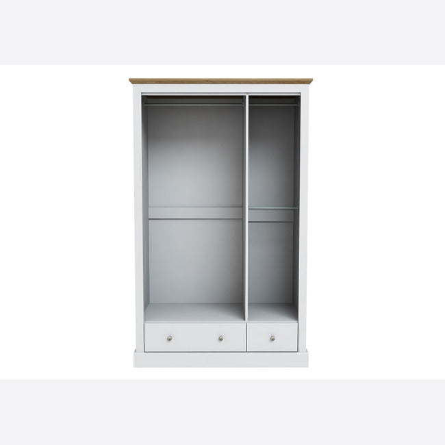 Luminosa Living Dallas 3 Door Wardrobe - White 2