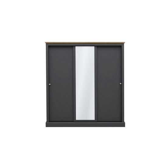 Luminosa Living Dallas 3 Door Sliding Wardrobe - Charcoal