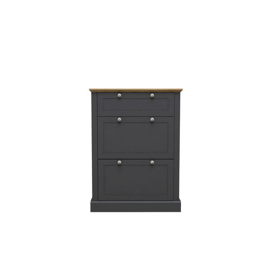 Luminosa Living Dallas Shoe Cabinet - Charcoal