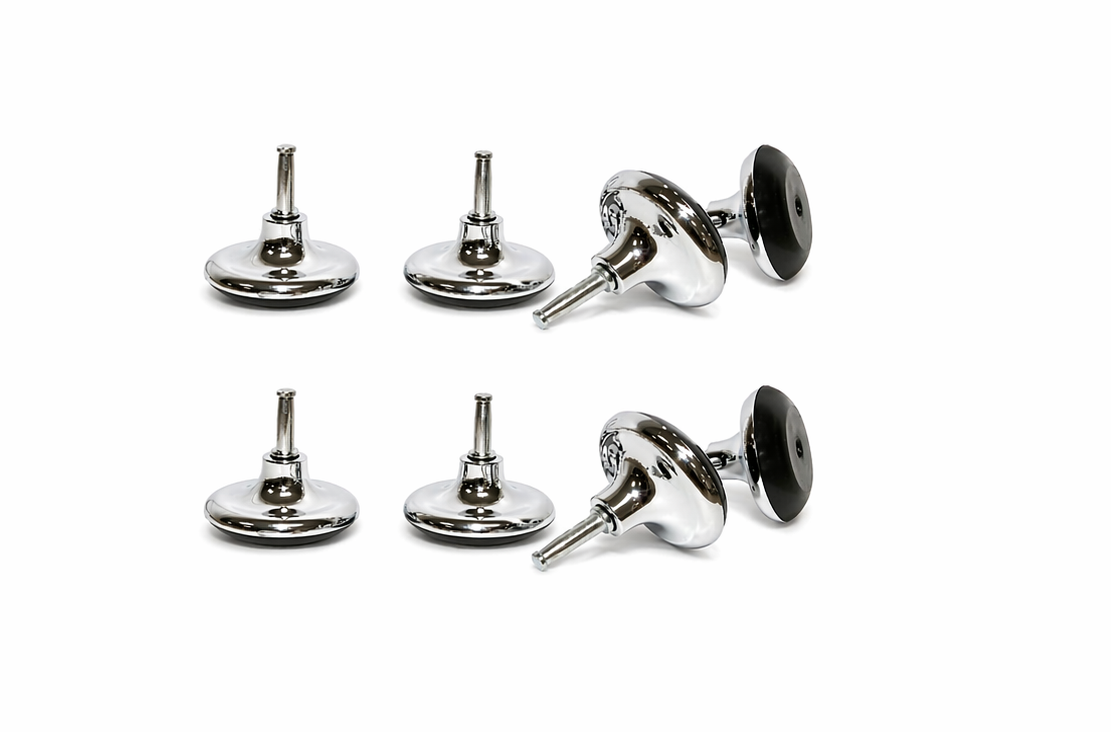 Divan Base Chrome Glides - 8 Pack