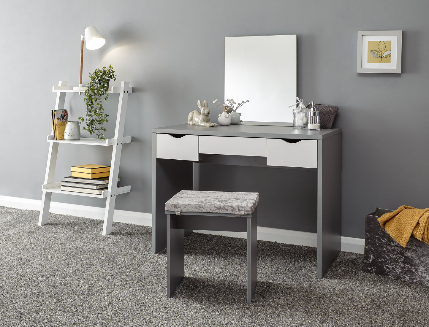 GFW Elizabeth Dressing Table - Grey & White