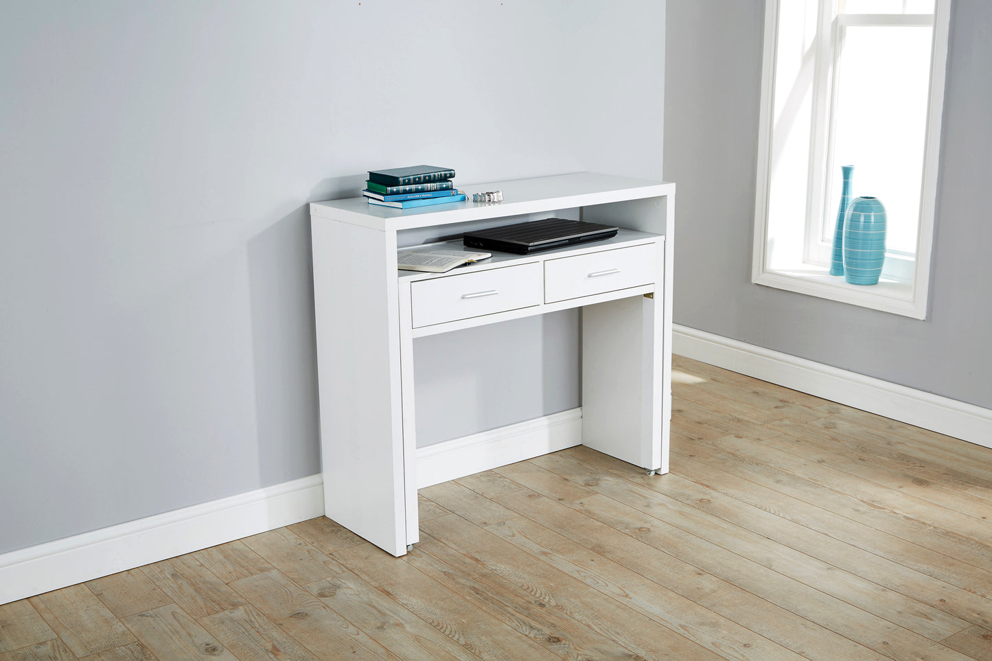 GFW Regis Extending Desk - White 2