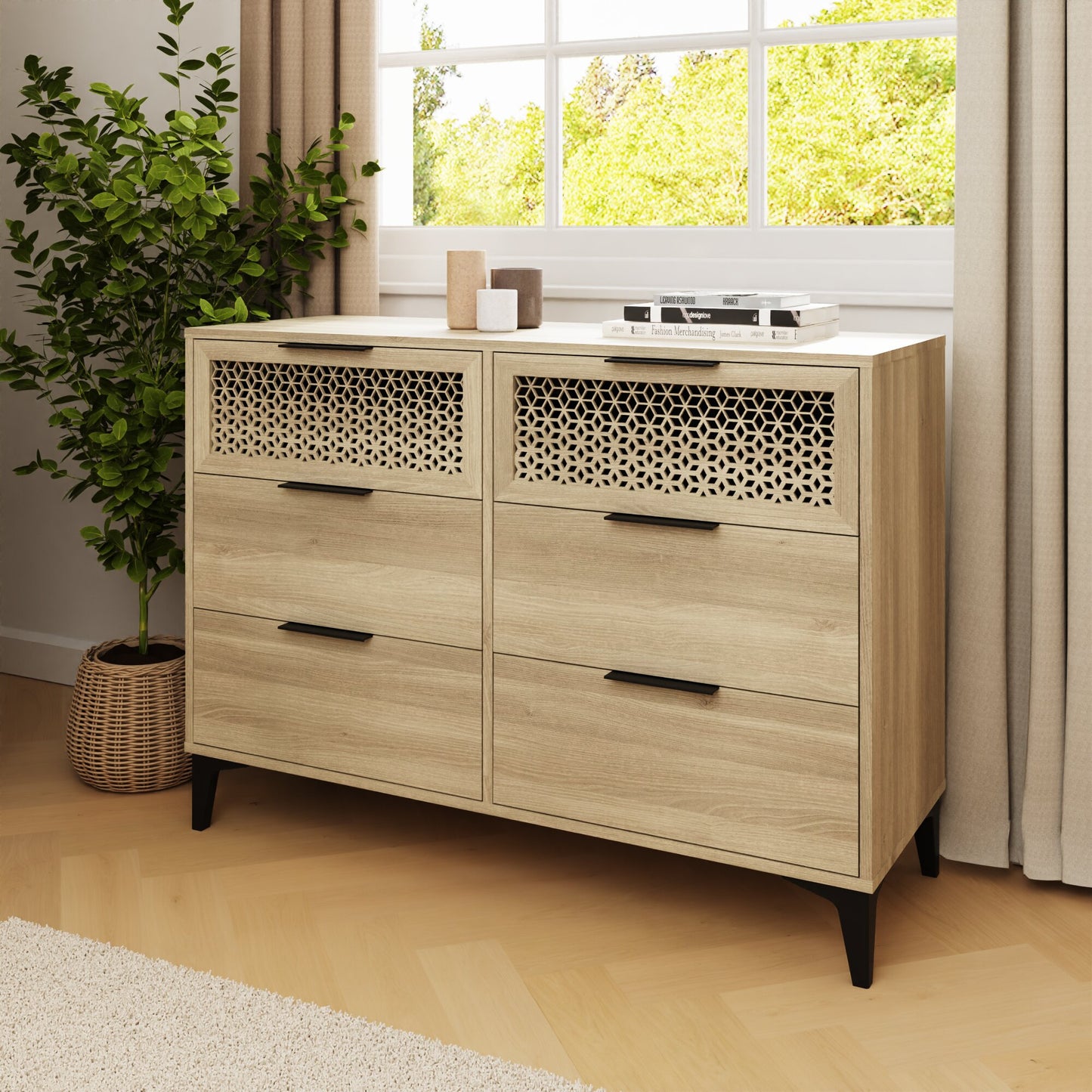 GFW Ezra 3+3 Drawer Chest