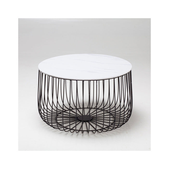 Luminosa Living Earle Cage Table - Black & White large 2