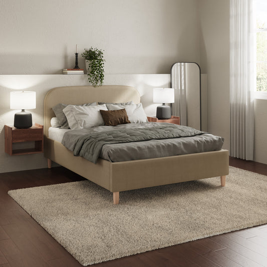 GFW Florence End Lift Ottoman Bed - Natural Mushroom