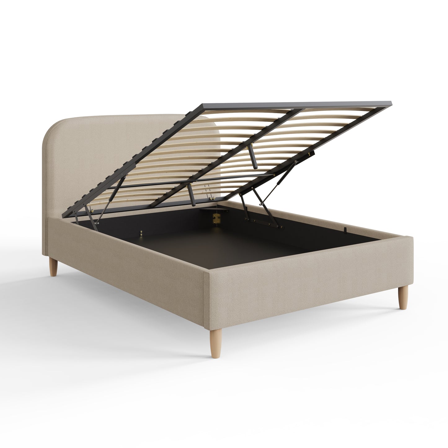 GFW Florence End Lift Ottoman Bed - Natural Stone 2