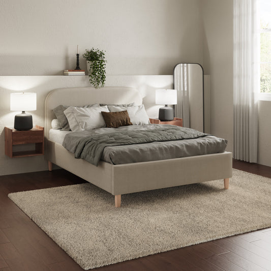 GFW Florence End Lift Ottoman Bed - Natural Stone