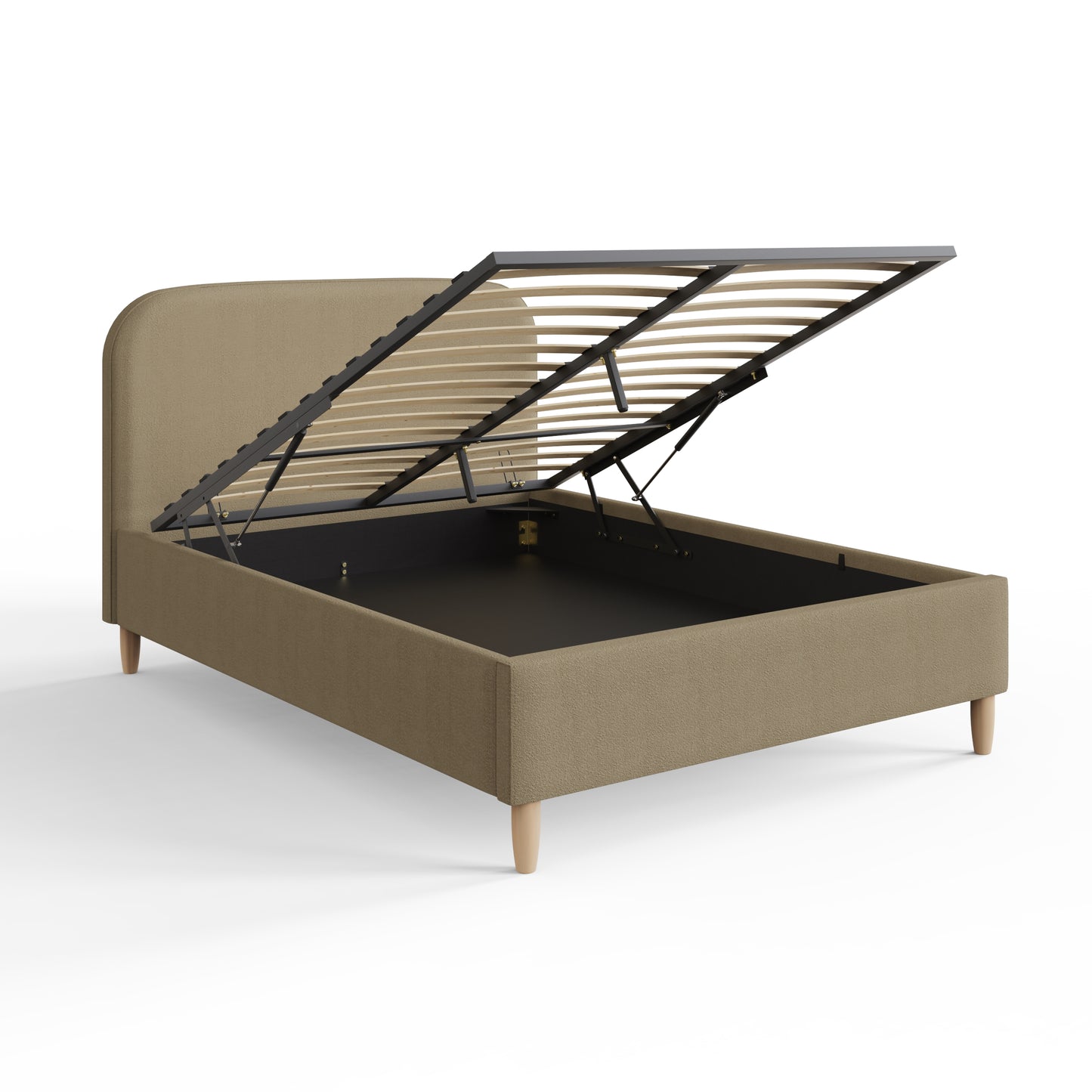 GFW Florence End Lift Ottoman Bed - Natural Mushroom 2