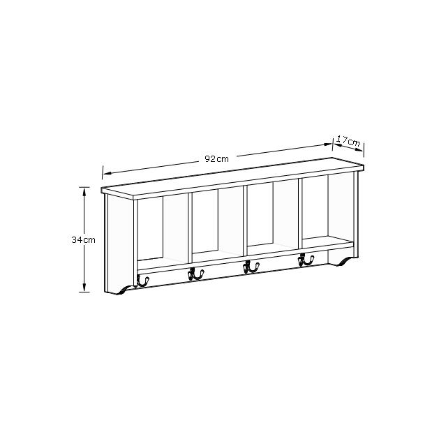 GFW Kempton Wall Rack - Grey 3