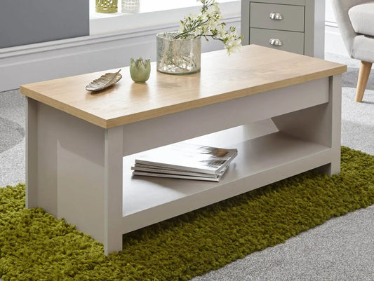 GFW Lancaster Lift Up Coffee Table - Grey