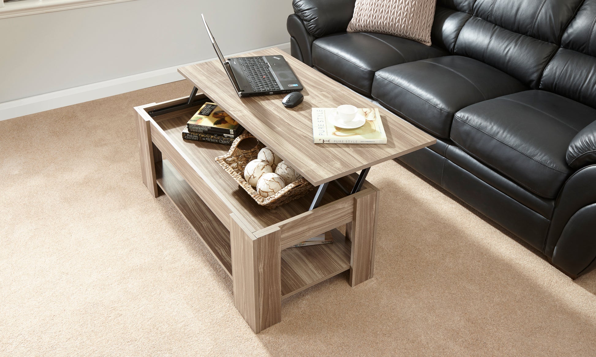 GFW Lift Up Coffee Table - Walnut 2