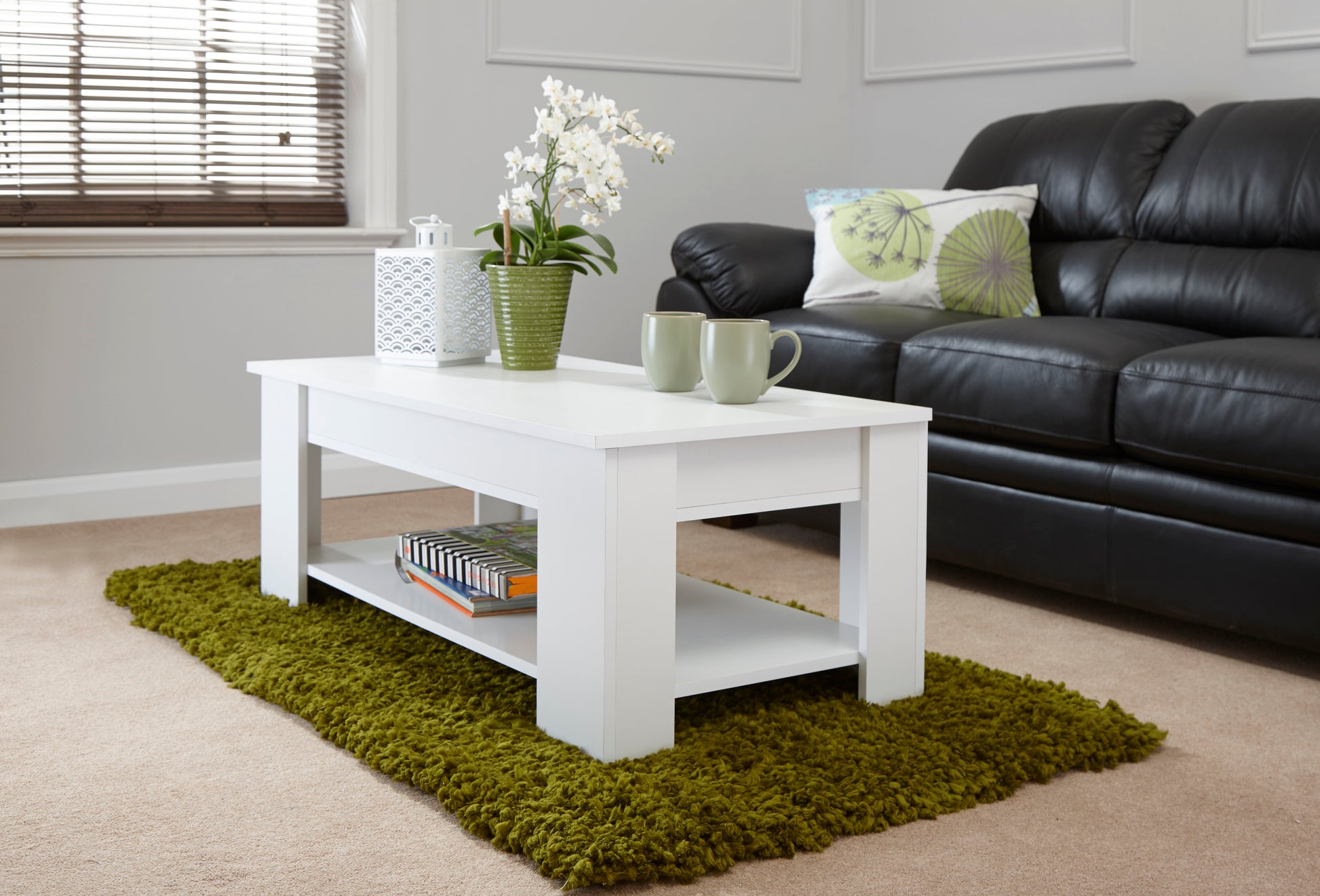 GFW Lift Up Coffee Table - White