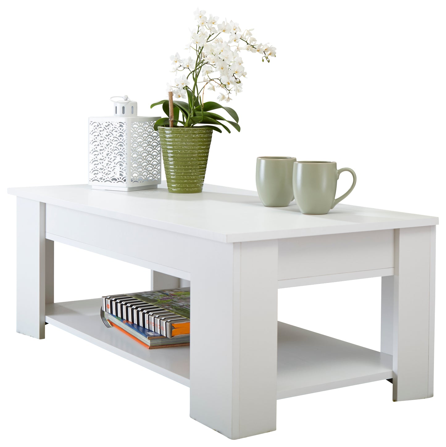 GFW Lift Up Coffee Table - White 4