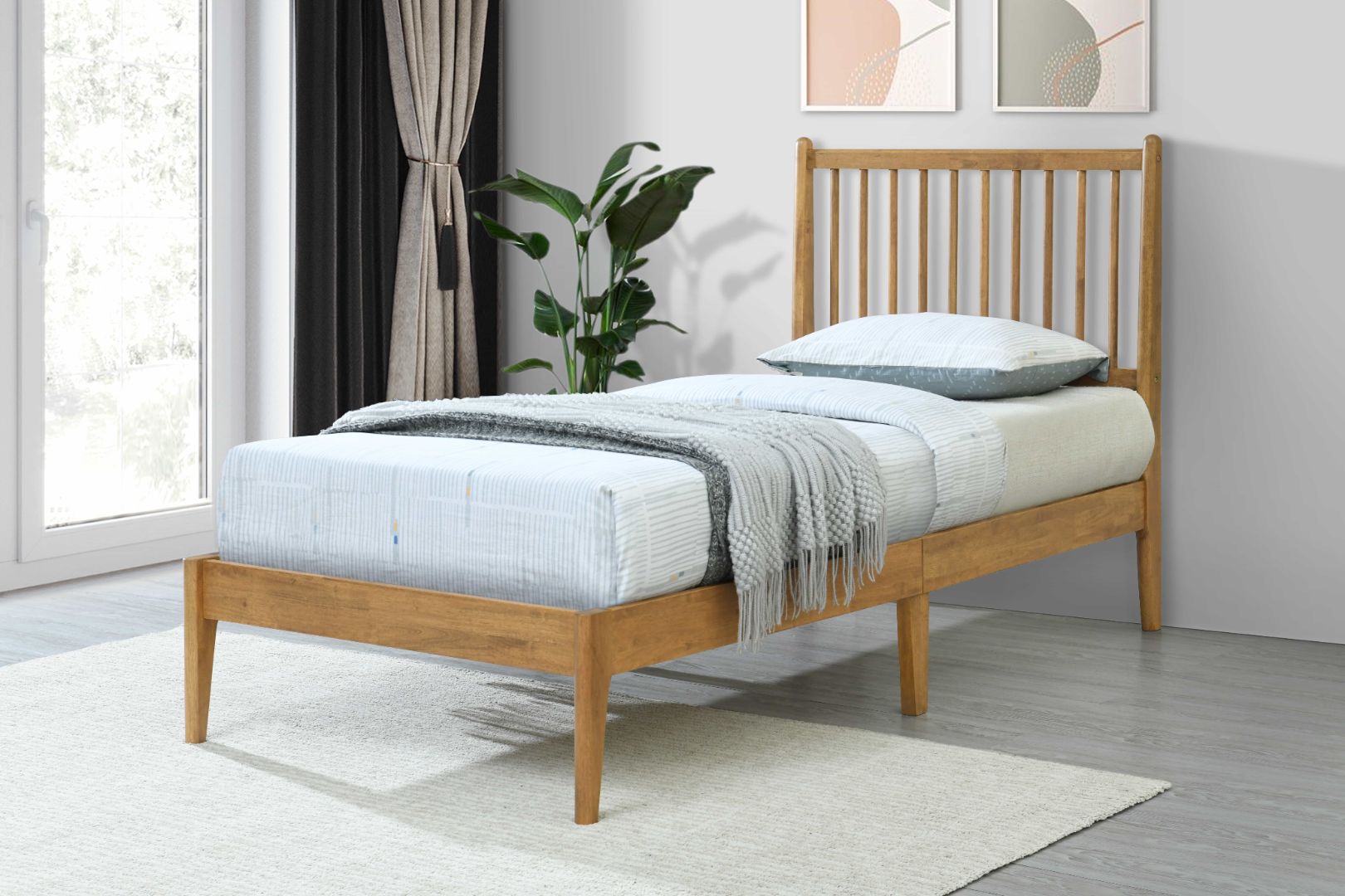 Gabriel Wooden Bed Frame - Single
