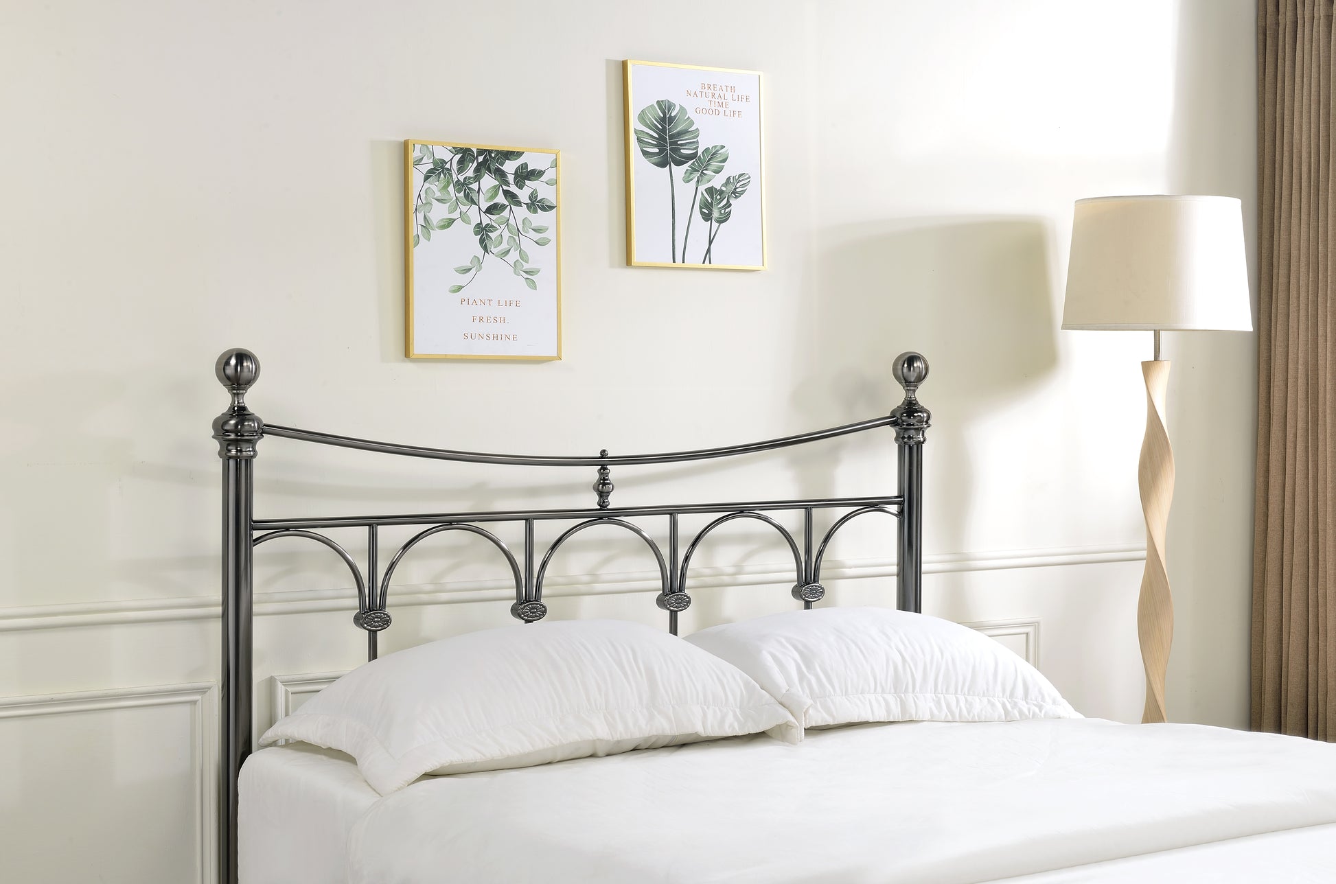 Garrick Nickel Metal Bed - Double 3