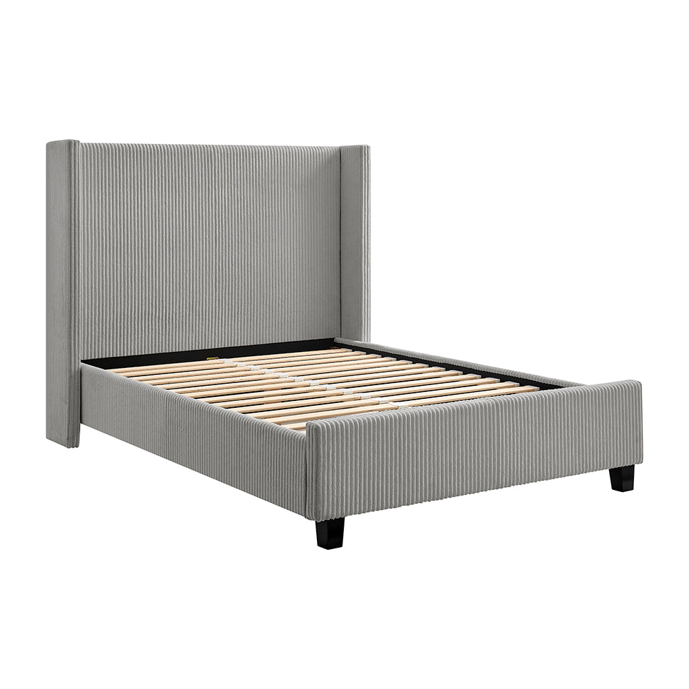 Limelight Gemini Grey Fabric Bed Frame - without mattress