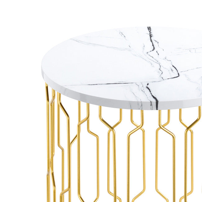 Luminosa Living Garland End Table - White 3