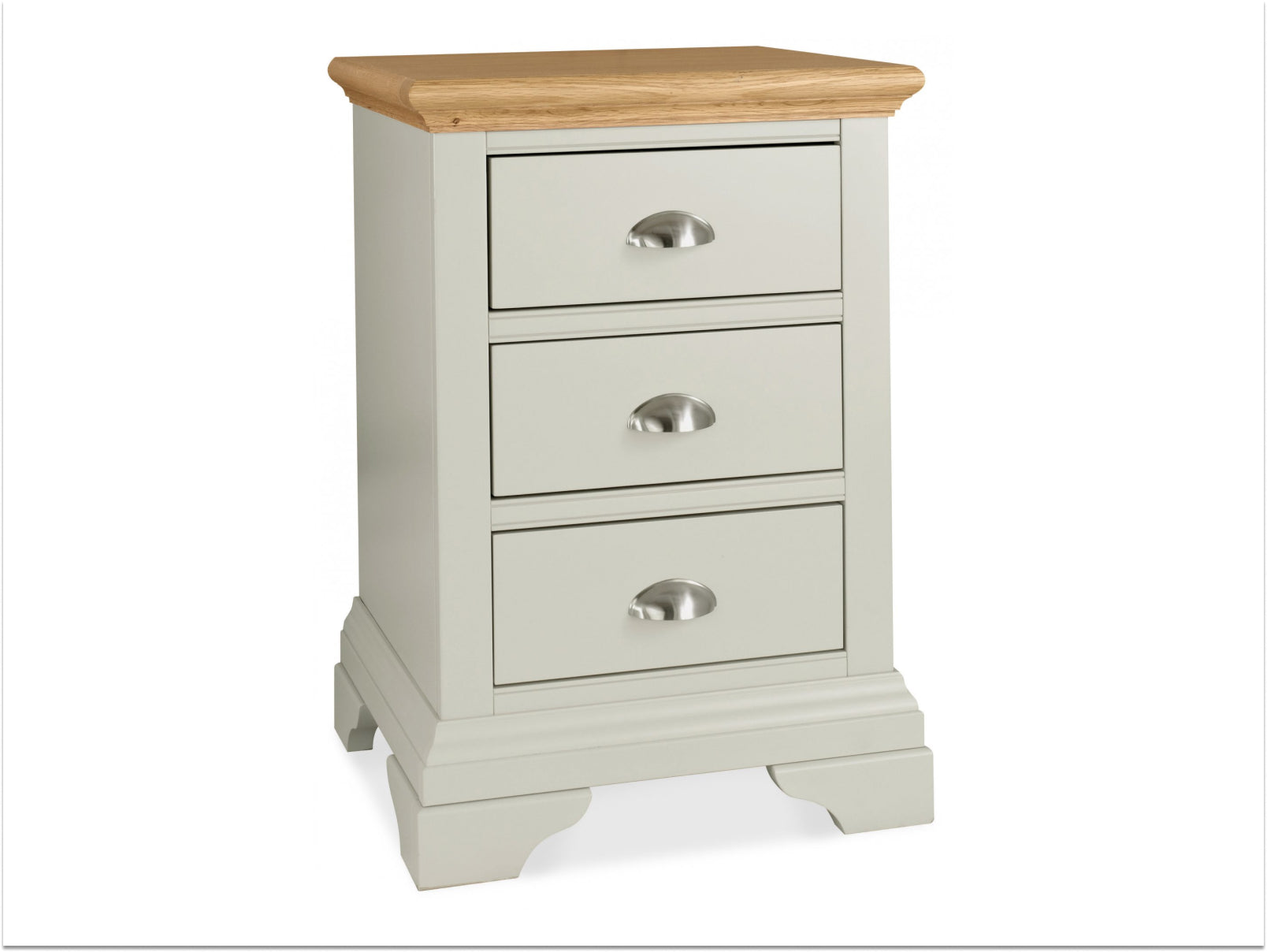 Bentley Hampstead 3 Drawer Nightstand - Grey & Oak