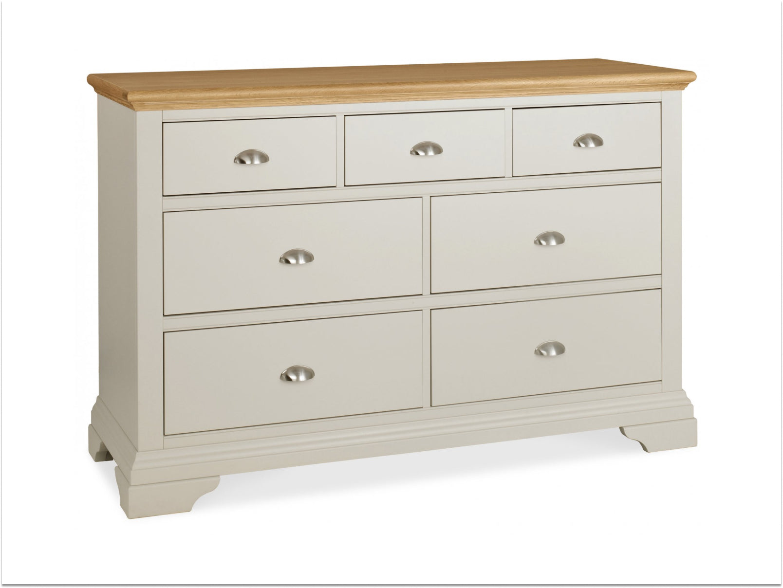 Bentley Hampstead 3+4 Drawer Chest - Grey & Oak