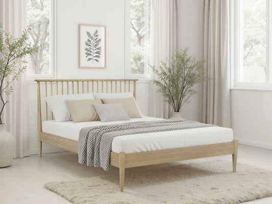 Griffith Oak Wooden Bed Frame Side