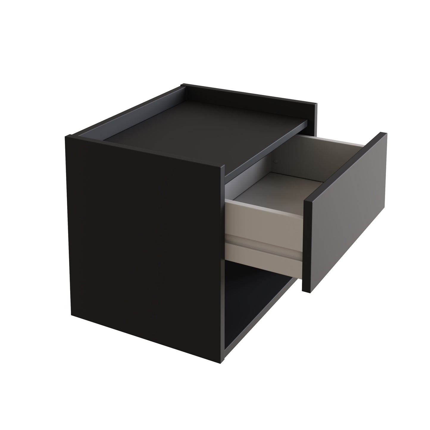 GFW Harmony Wall Mounted Pair of Bedside Tables - Anthracite 2