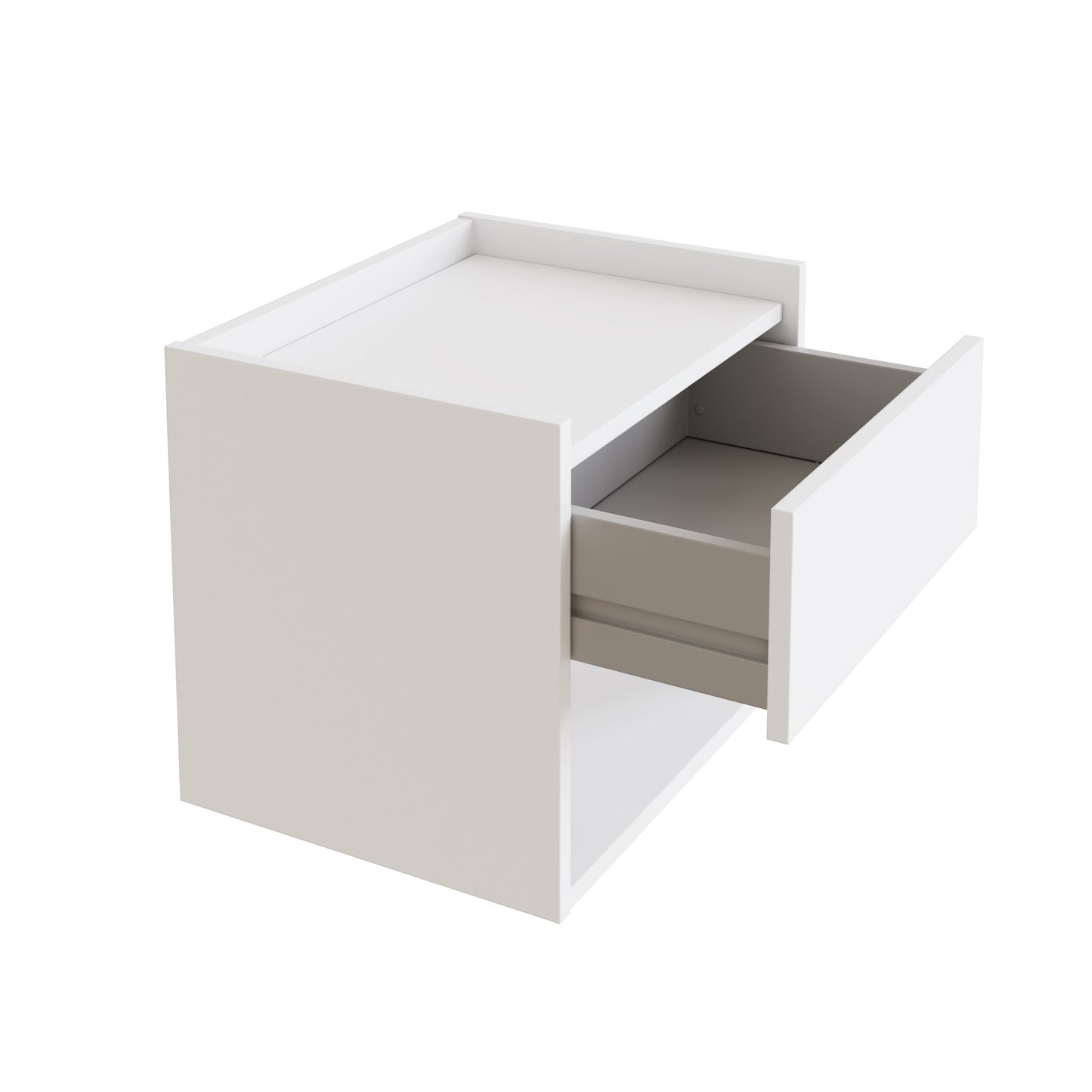 GFW Harmony Wall Mounted Pair of Bedside Tables - White 2