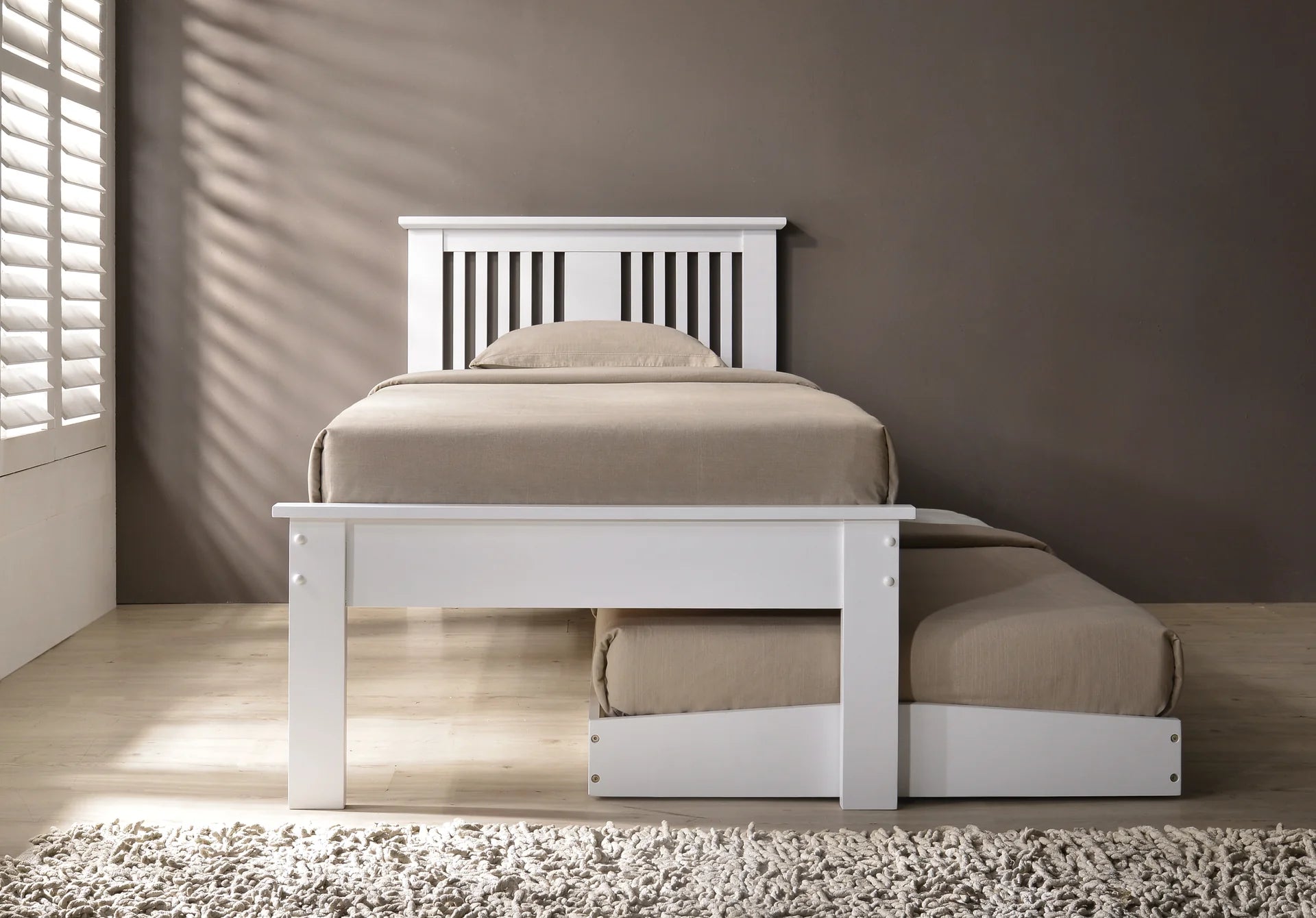 Horsham Wooden Guest Bed - White 3