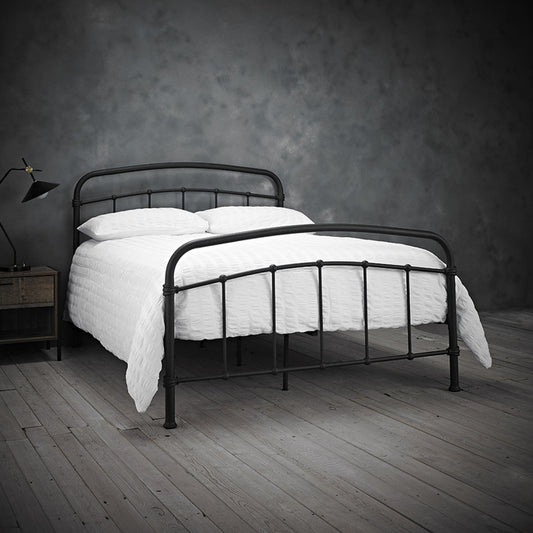 Luminosa Living Hudson Metal Bed Frame - Black kingsize