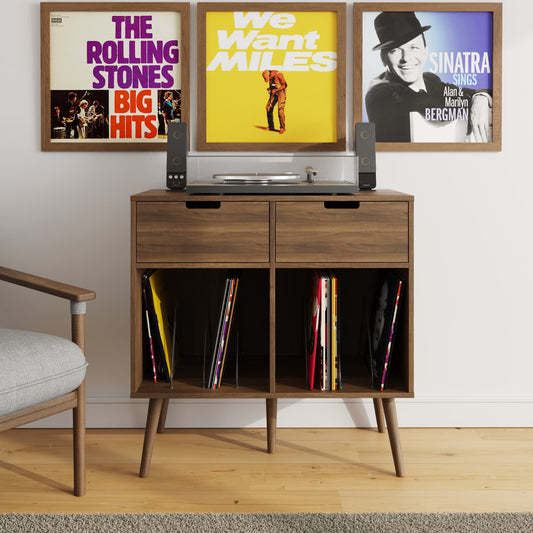 GFW Jaxon 2 Drawer Vinyl Turntable Stand