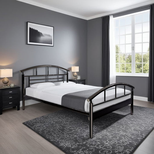 Jupiter Metal Bed Frame Nickel