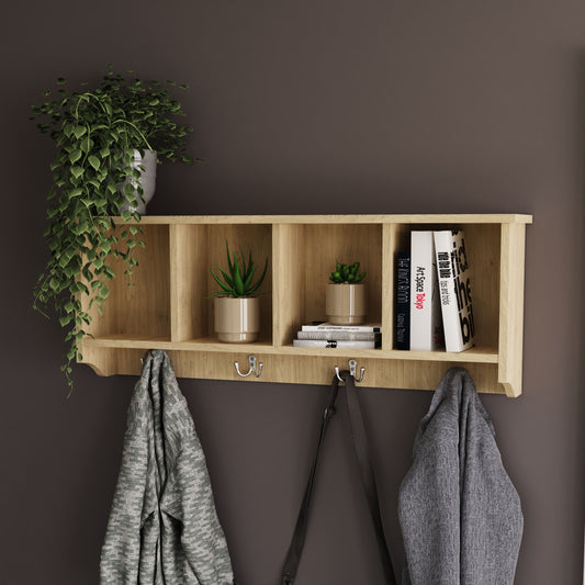 GFW Kempton Wall Rack - Oak