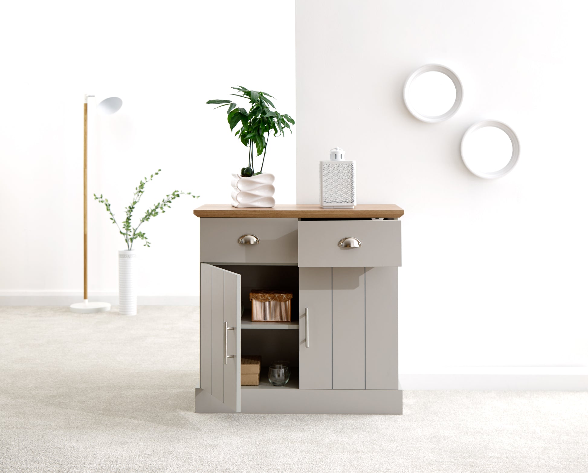 GFW Kendal Compact Sideboard - Grey 2