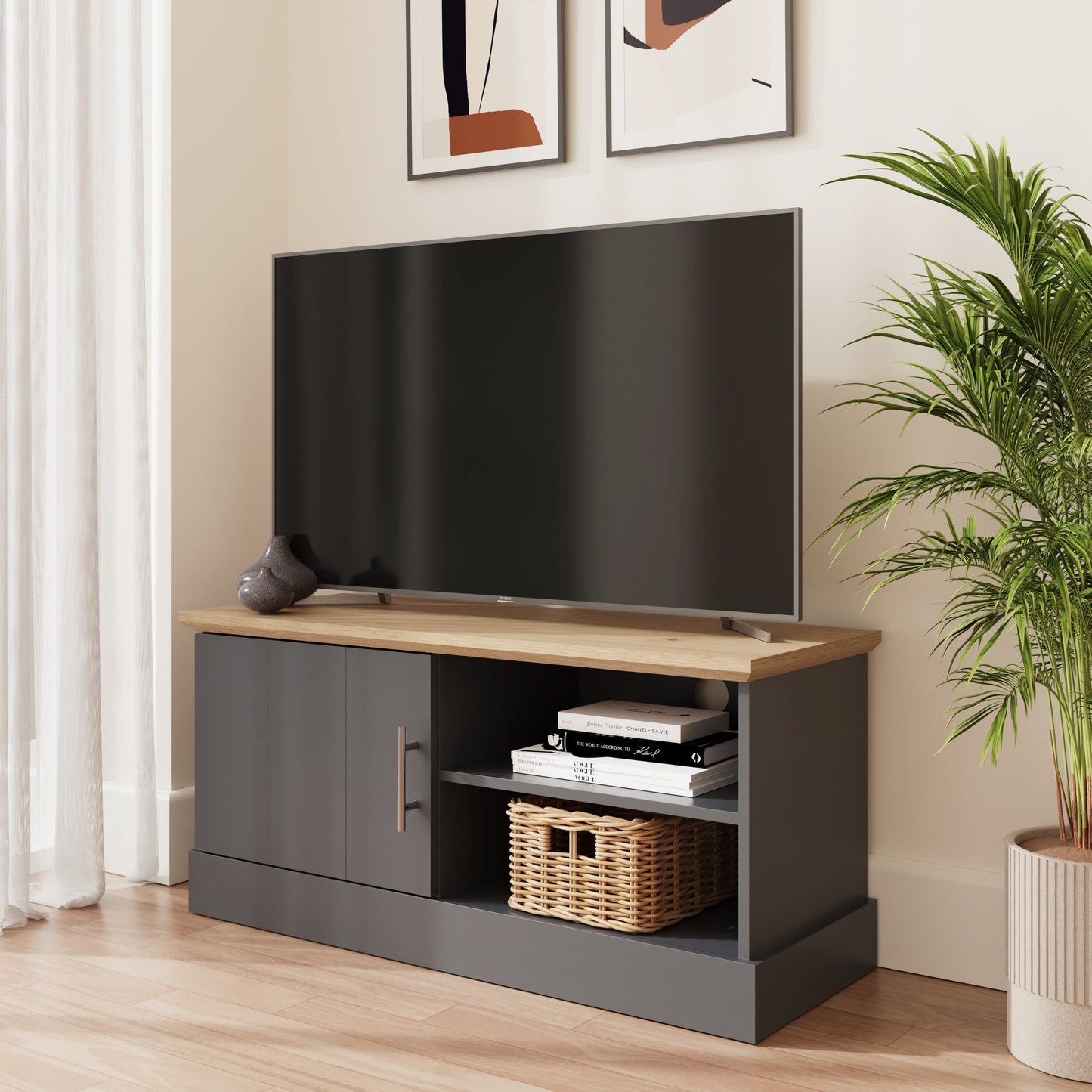 GFW Kendal Small TV Unit - Slate Blue