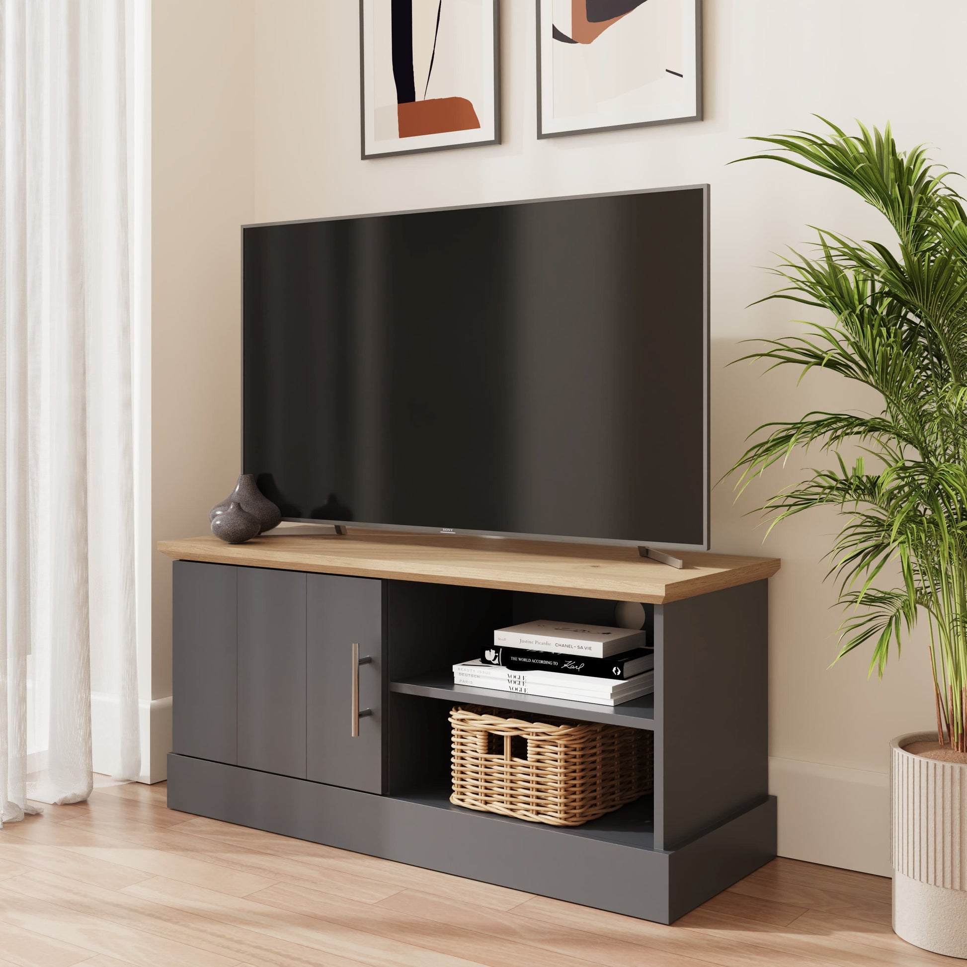 GFW Kendal Small TV Unit - Slate Blue