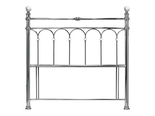 Krystal Antique Nickel Headboard Double